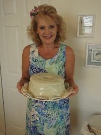 Julie seafoam frosting cake