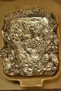 shaping the aluminum foil for the mummy_small